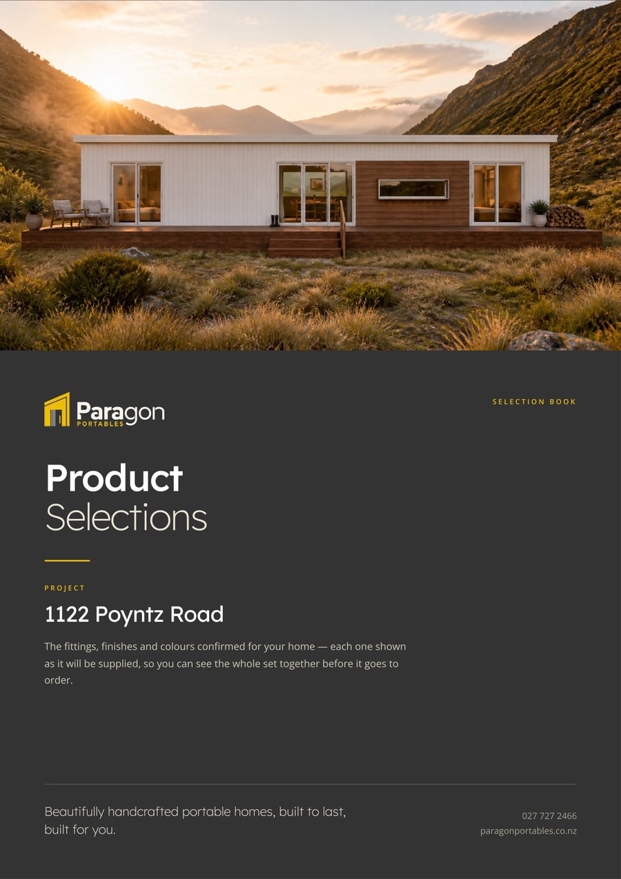 The cover of a Paragon Portables product selection book