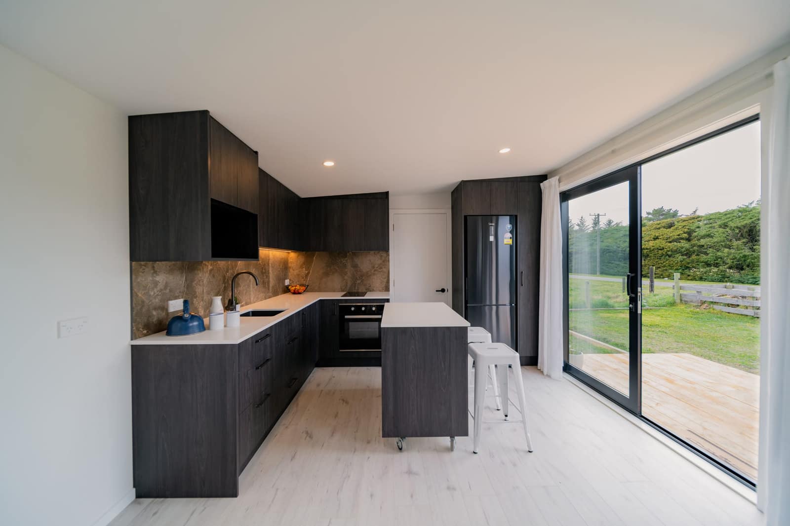 Open-plan kitchen and living in a finished Paragon Portables home