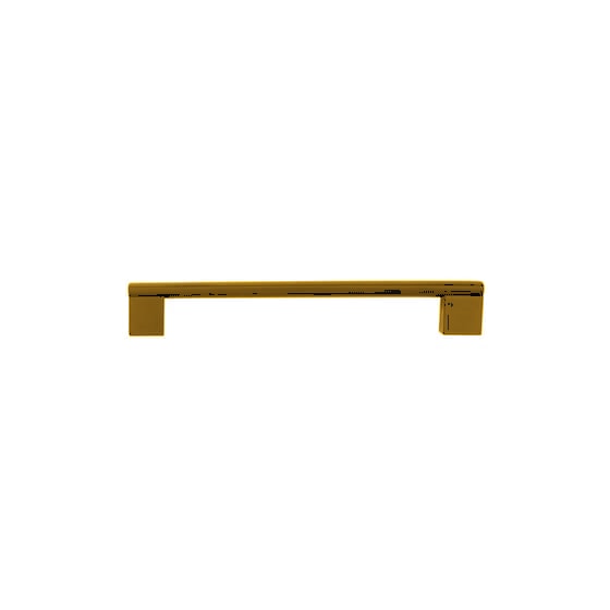 Cabinet handle — Square bar, brushed brass