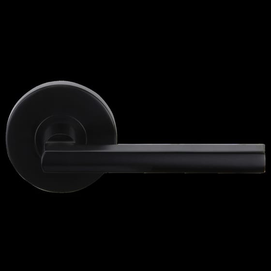Door lever — Large rose, matt black