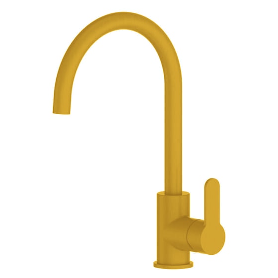 Gooseneck mixer — Brushed brass